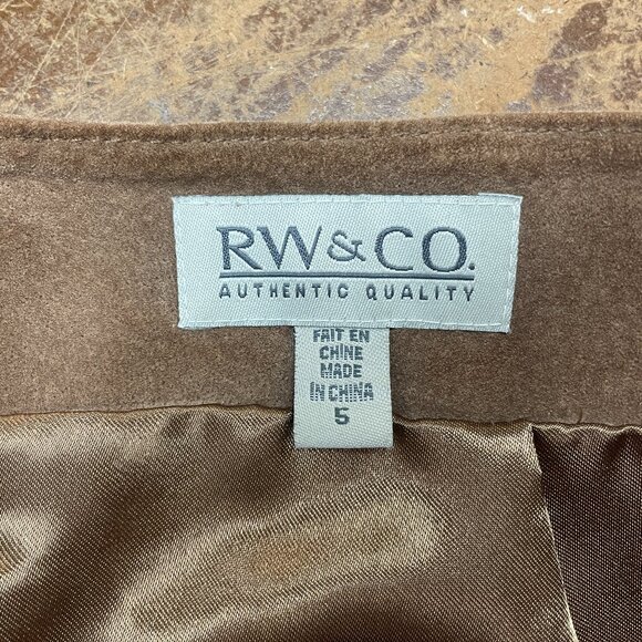RW&CO - Tan Suede Mini Skirt - Picture 4 of 6